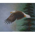 Pintura al óleo hecha a mano del águila del 100%